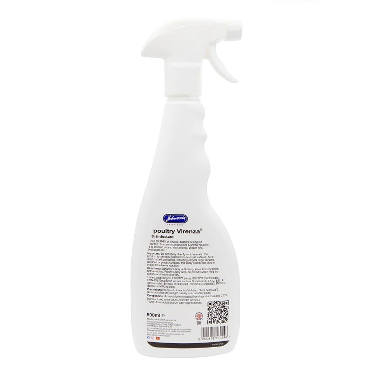 Johnson's Veterinary Virenza Poultry Disinfectant 500ml