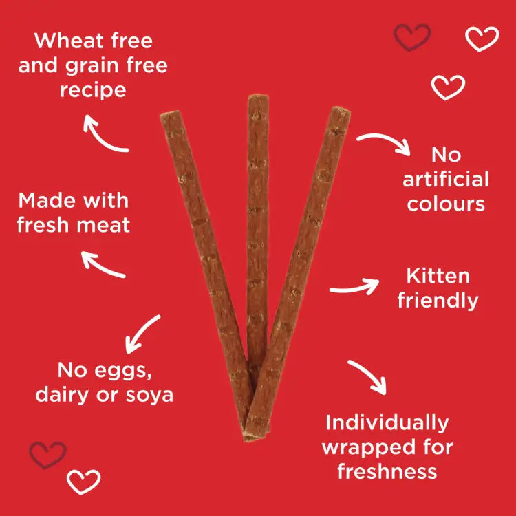 Webbox Cats Delight Tasty Sticks Beef & Rabbit Flavour 6 Pack