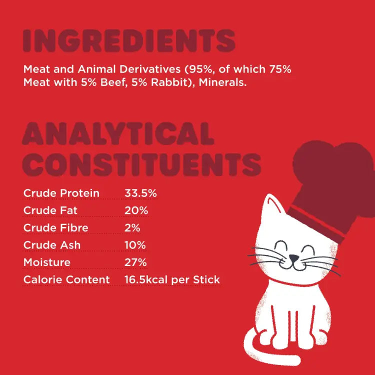 Webbox Cats Delight Tasty Sticks Beef & Rabbit Flavour 6 Pack