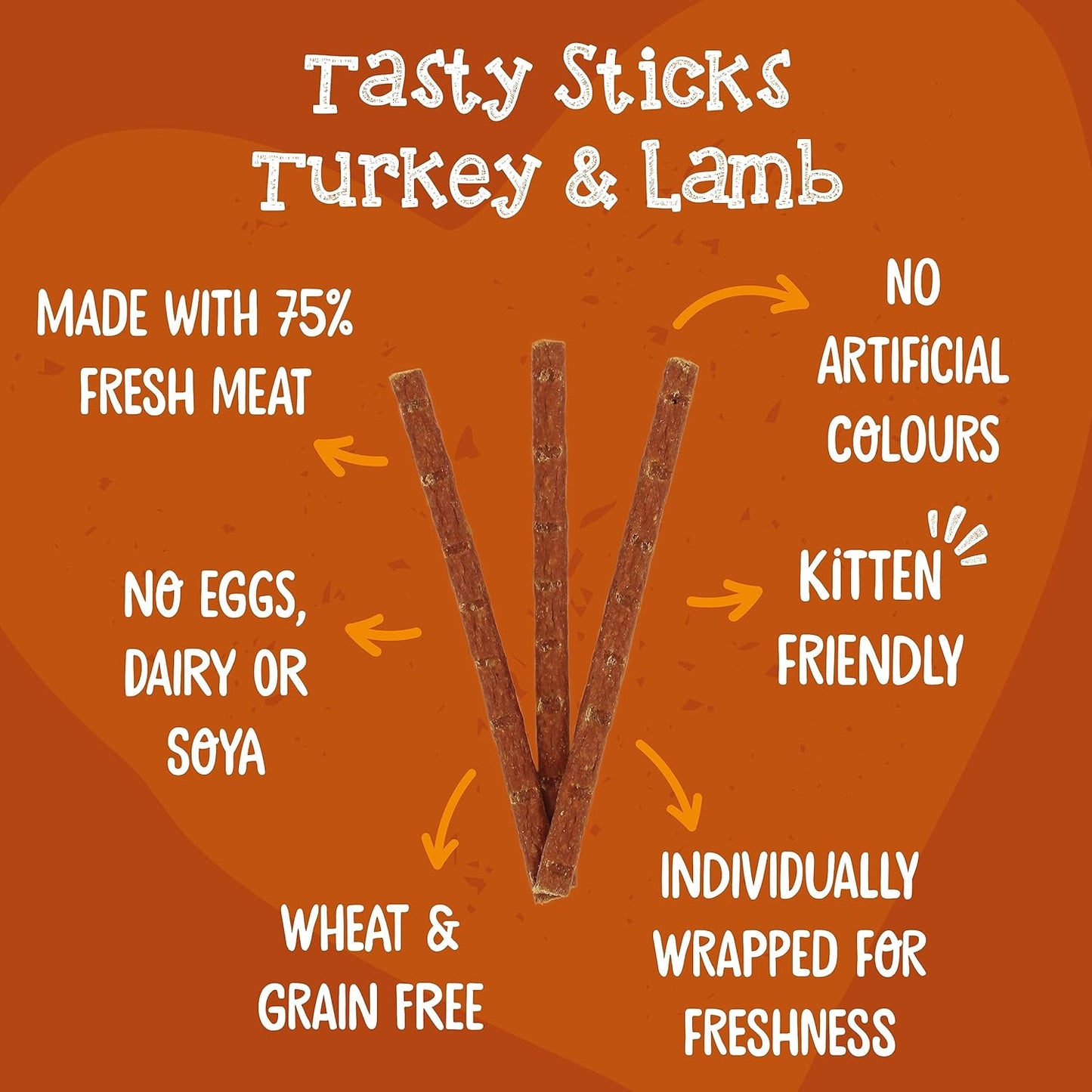 Webbox Cat Sticks Turkey & Lamb 6 Sticks