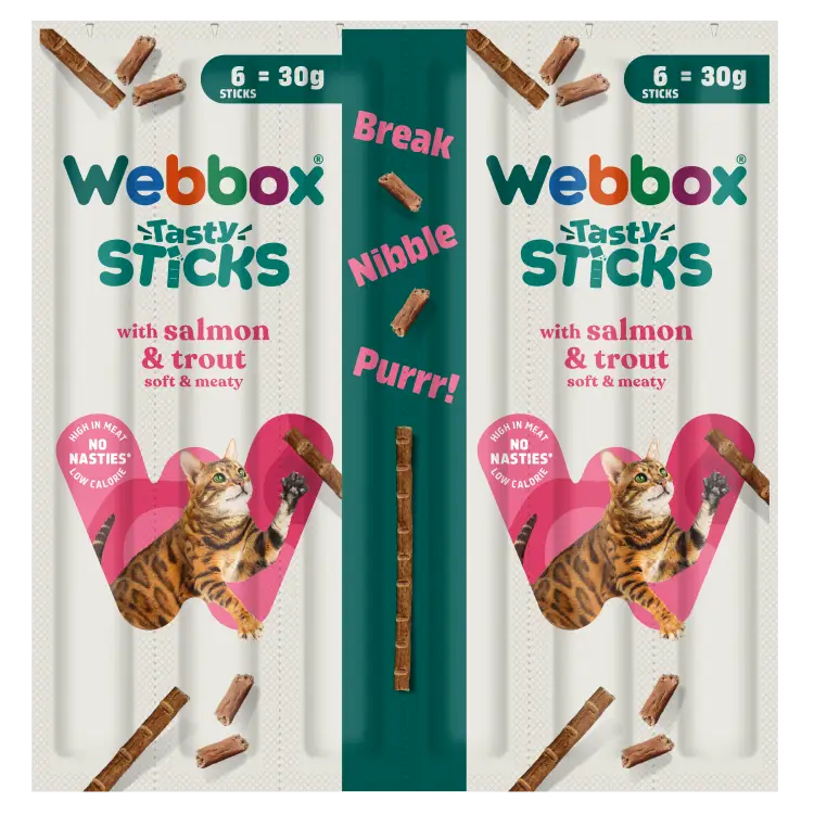 Webbox Cats Delight Tasty Sticks Salmon & Trout Flavour 6 Pack