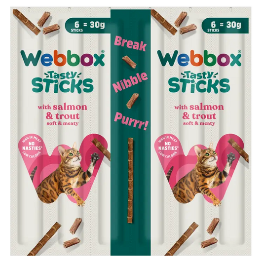 Webbox Cats Delight Tasty Sticks Salmon & Trout Flavour 6 Pack