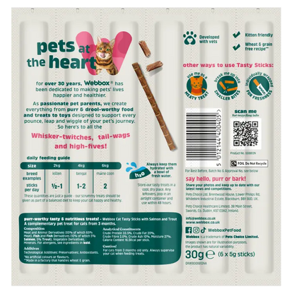 Webbox Cats Delight Tasty Sticks Salmon & Trout Flavour 6 Pack