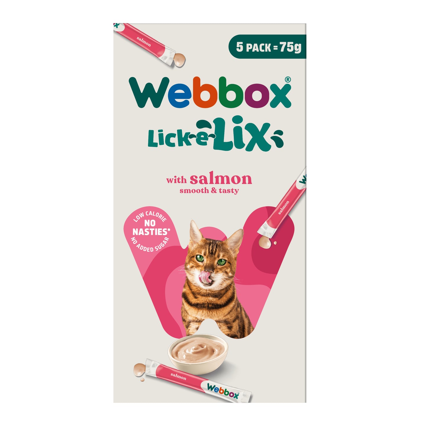 Webbox Lick E Lix Salmon 5 X 15g Sachets