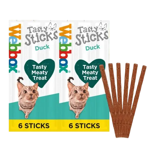 Webbox Cat Sticks Duck 6 Sticks