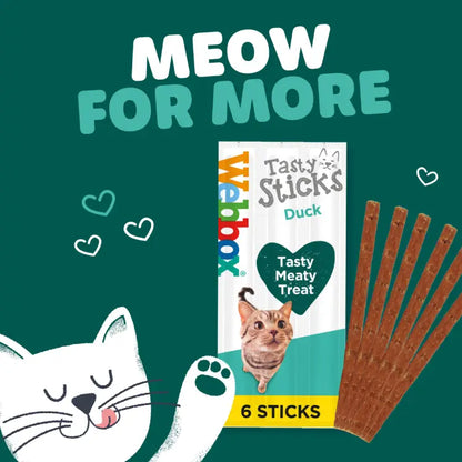Webbox Cat Sticks Duck 6 Sticks