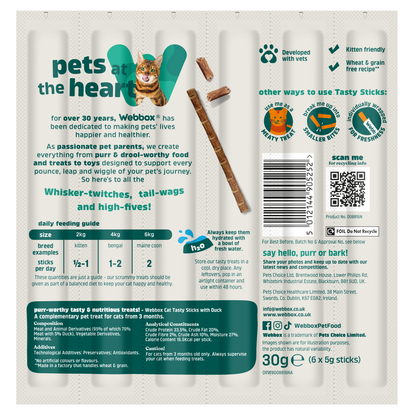 Webbox Cat Sticks Duck 6 Sticks