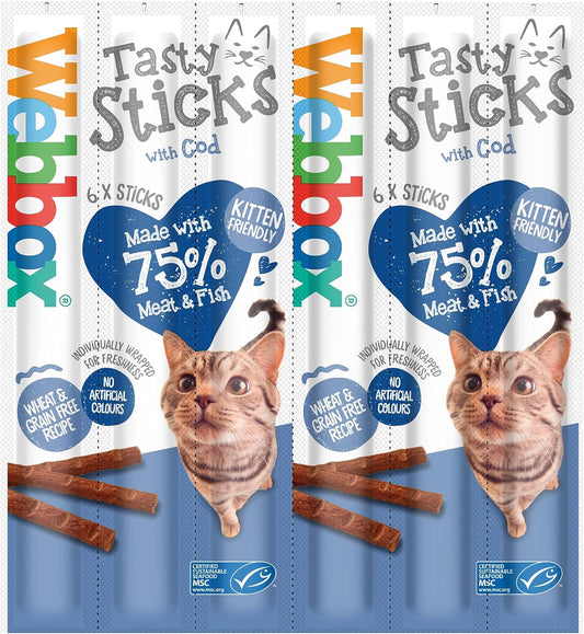 Webbox Cat Sticks Cod 6 Sticks