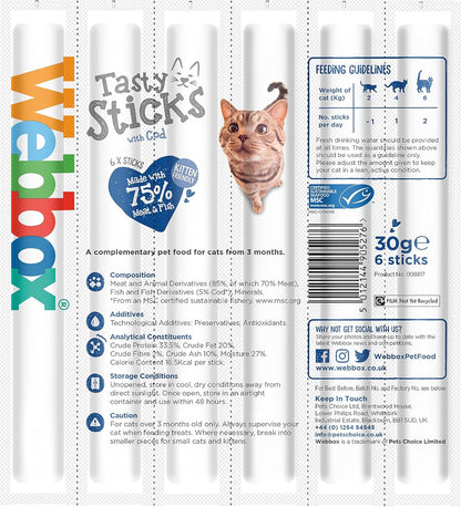 Webbox Cat Sticks Cod 6 Sticks