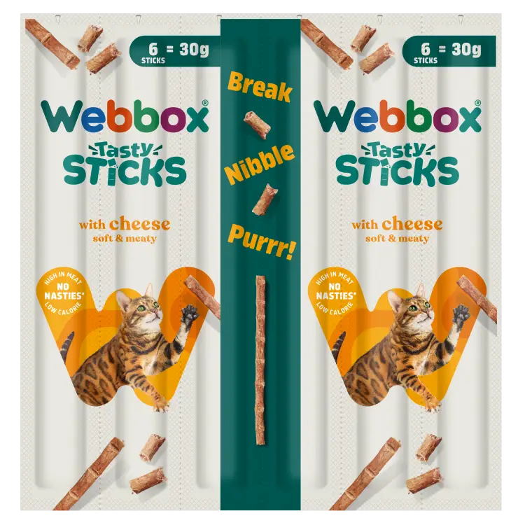 Webbox Cats Delight Tasty Sticks Cheese Flavour 6 Pack