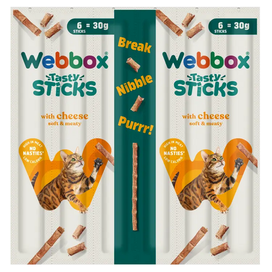 Webbox Cats Delight Tasty Sticks Cheese Flavour 6 Pack