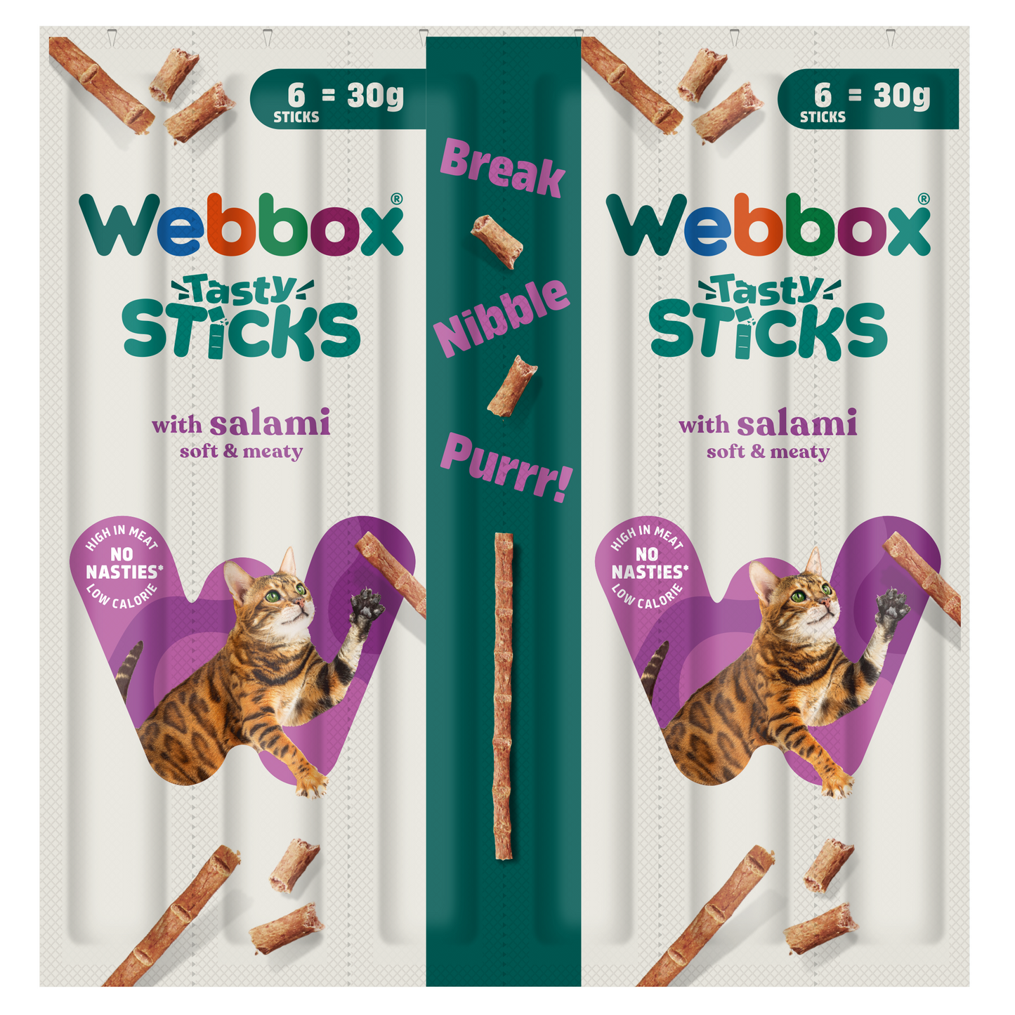 Webbox Cats Delight Tasty Sticks Salami Flavour 6 Pack