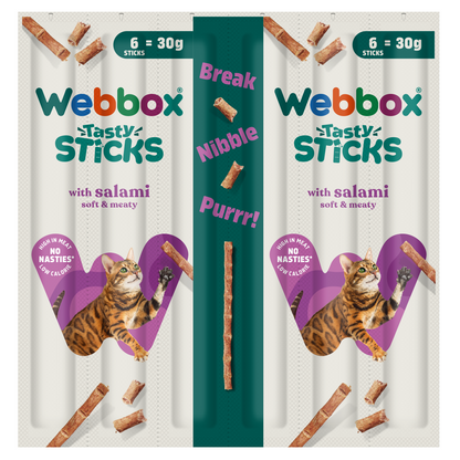 Webbox Cats Delight Tasty Sticks Salami Flavour 6 Pack