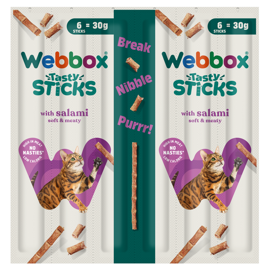 Webbox Cats Delight Tasty Sticks Salami Flavour 6 Pack