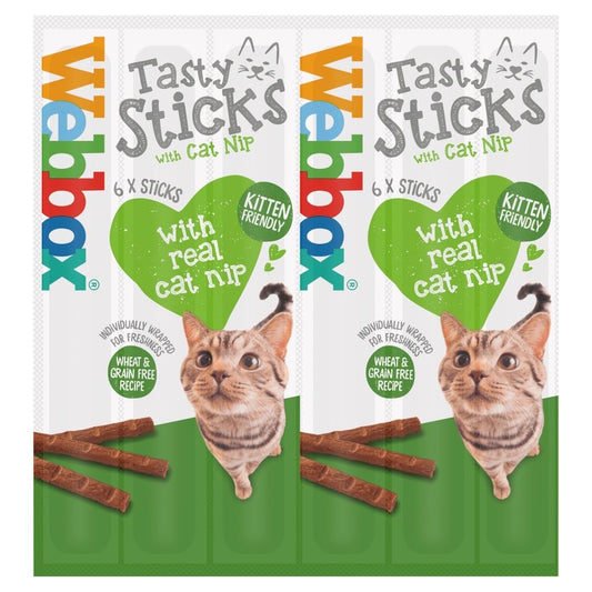 Webbox Cats Delight Tasty Sticks Chicken With Catnip 6 Pack