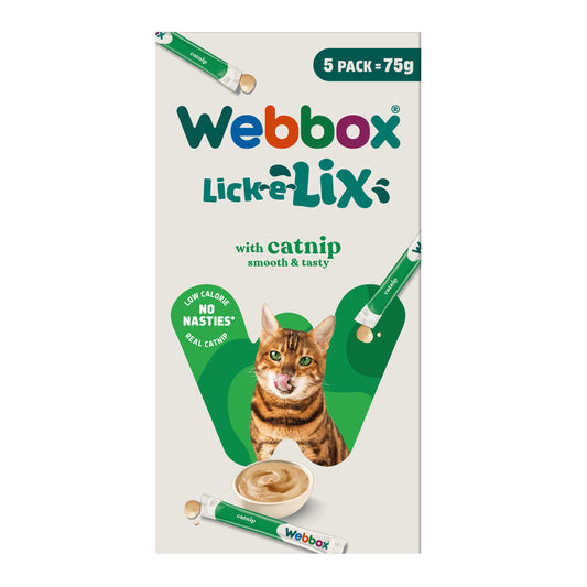 Webbox Lick E Lix Chicken & Catnip 5 x 15g Sachets