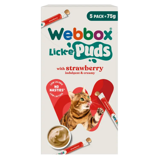 Webbox Lick E Puds Strawberry 5 Pack 75g