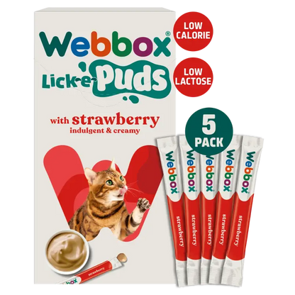 Webbox Lick E Puds Strawberry 5 Pack 75g