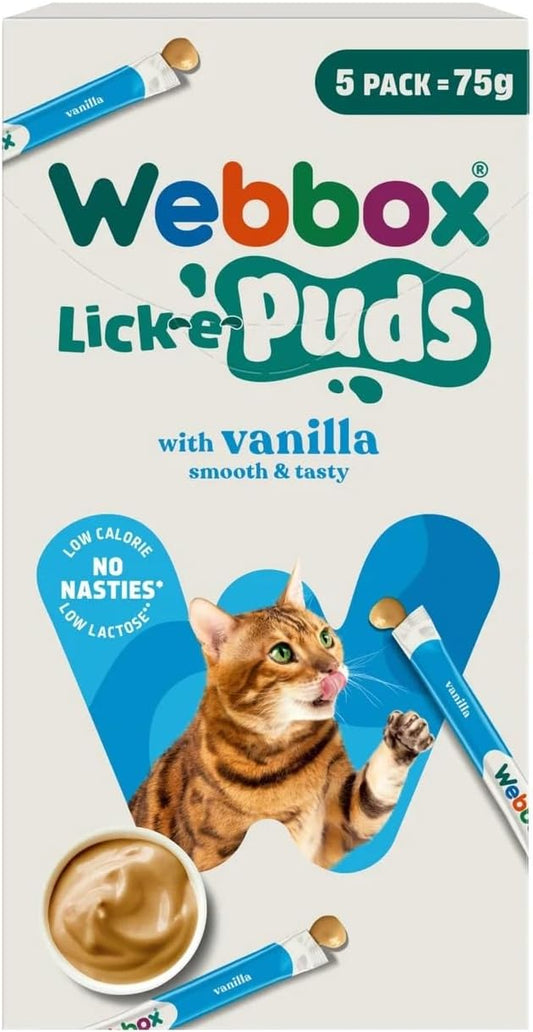 Webbox Lick E Puds Vanilla 5 Pack 75g