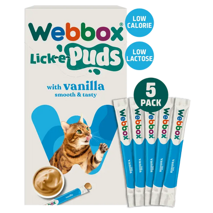 Webbox Lick E Puds Vanilla 5 Pack 75g