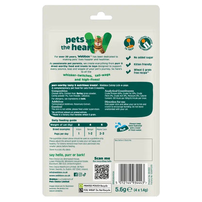 Webbox Lick E Pops Chicken With Catnip 4pcs