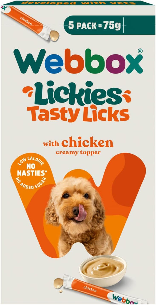 Webbox Dog Lickies Chicken Creamy 5x15g