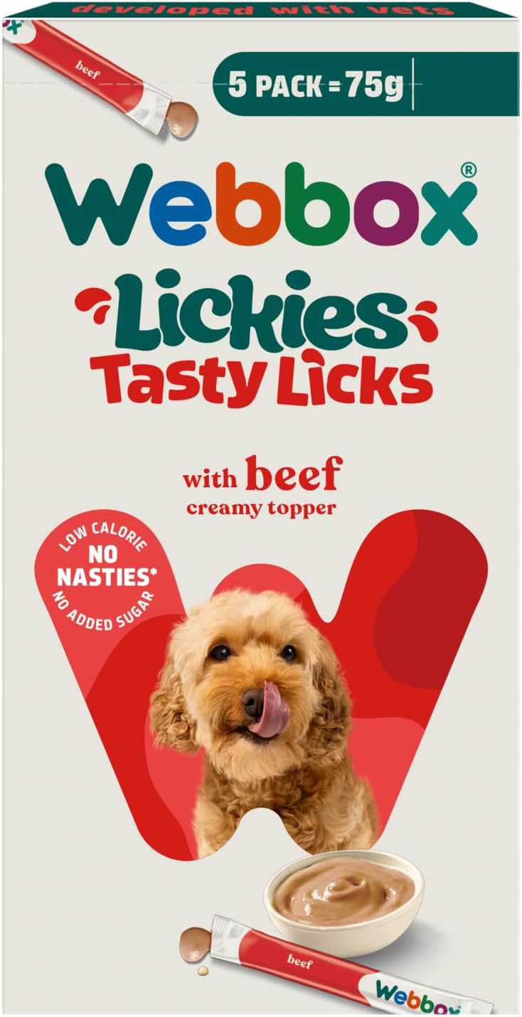 Webbox Dog Lickies Beef Creamy 5x15g