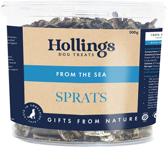 Hollings From The Sea Sprats 500g Tub