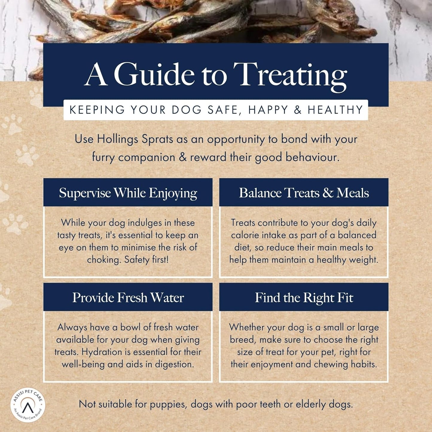 Hollings From The Sea Sprats 500g Tub