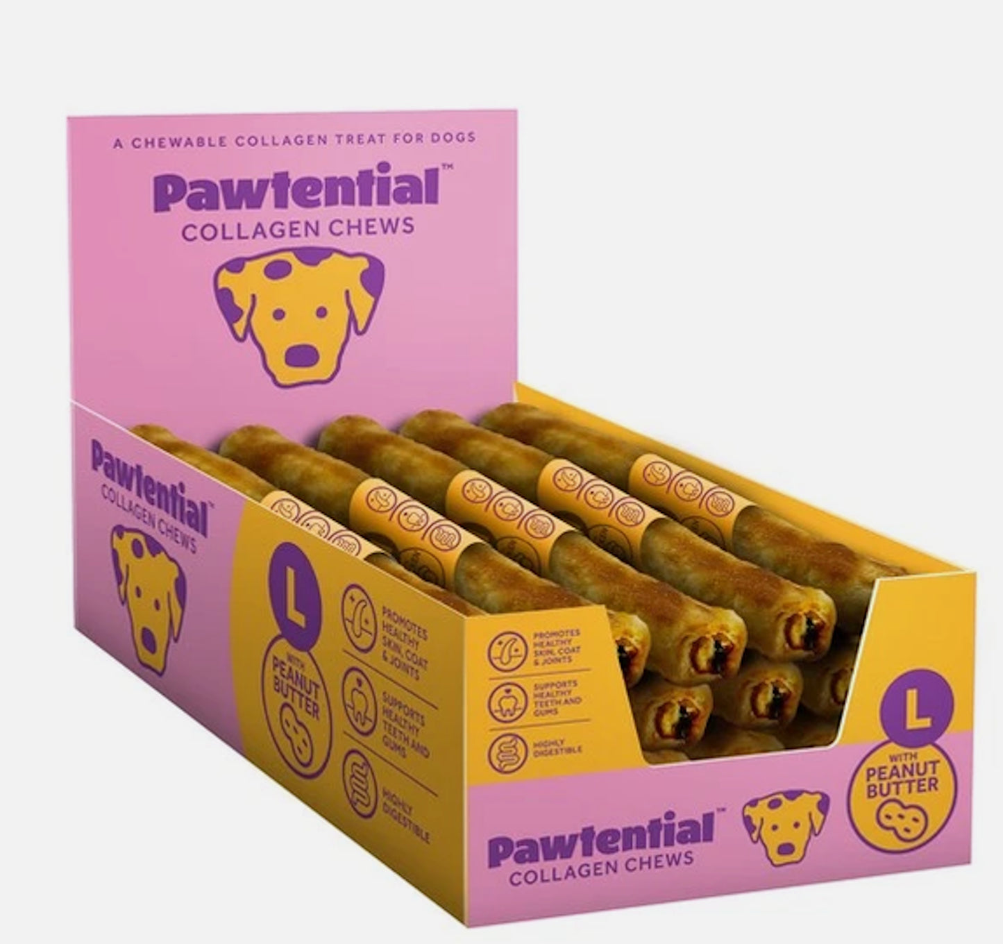 Pawtential Collagen Chew Peanut Butter Flavour Large 110g