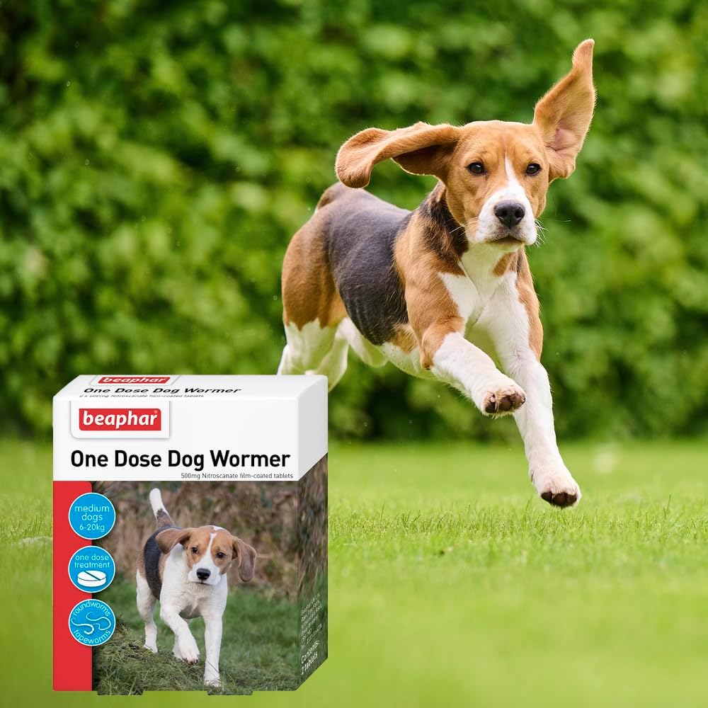 Beaphar One Dose Wormer Medium Dog 2 Tablets