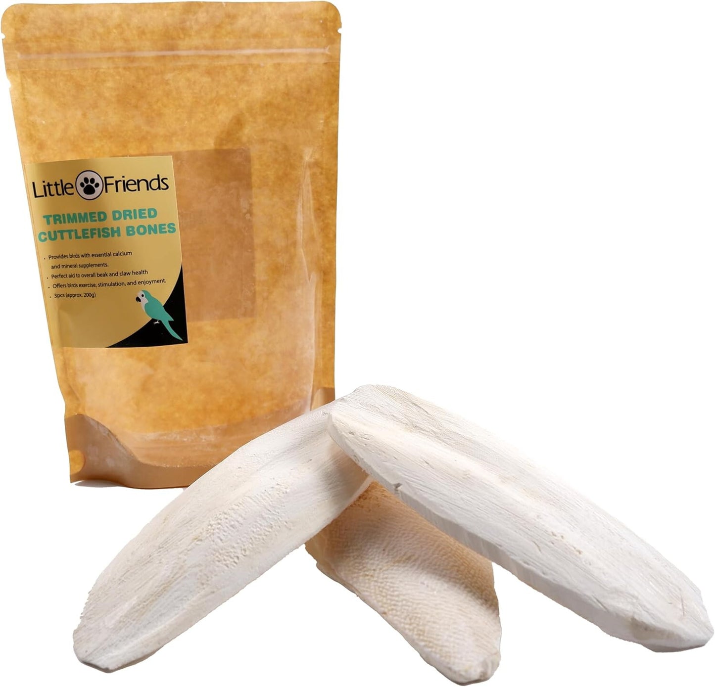 Little Friends Trimmed Dried Cuttlefish Bird Supplement 3pcs 205g