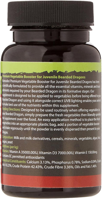 Komodo Premium Vegetable Booster - Juvenile Bearded Dragon 75g