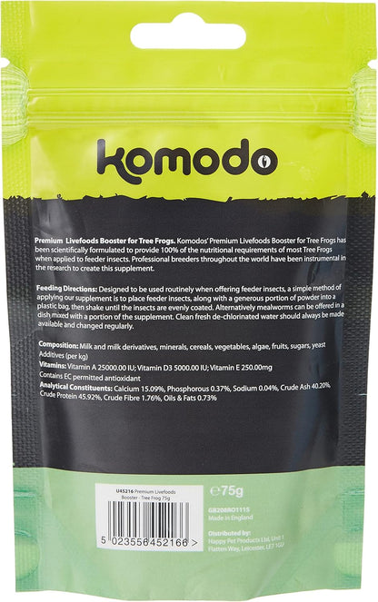 Komodo Premium Livefoods Booster For Tree Frogs 75g