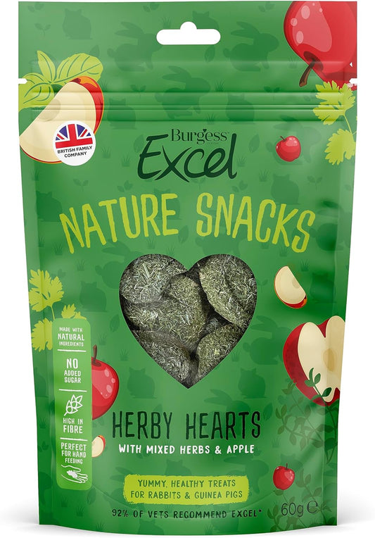 Excel Nature Snacks Herby Hearts 60g