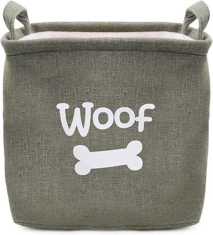 Rosewood Forest Green Canvas Pet Toy Basket