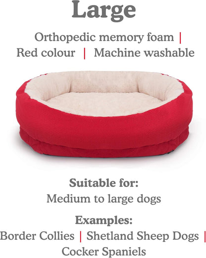 Rosewood Red Orthapedic Dog Bed 34"