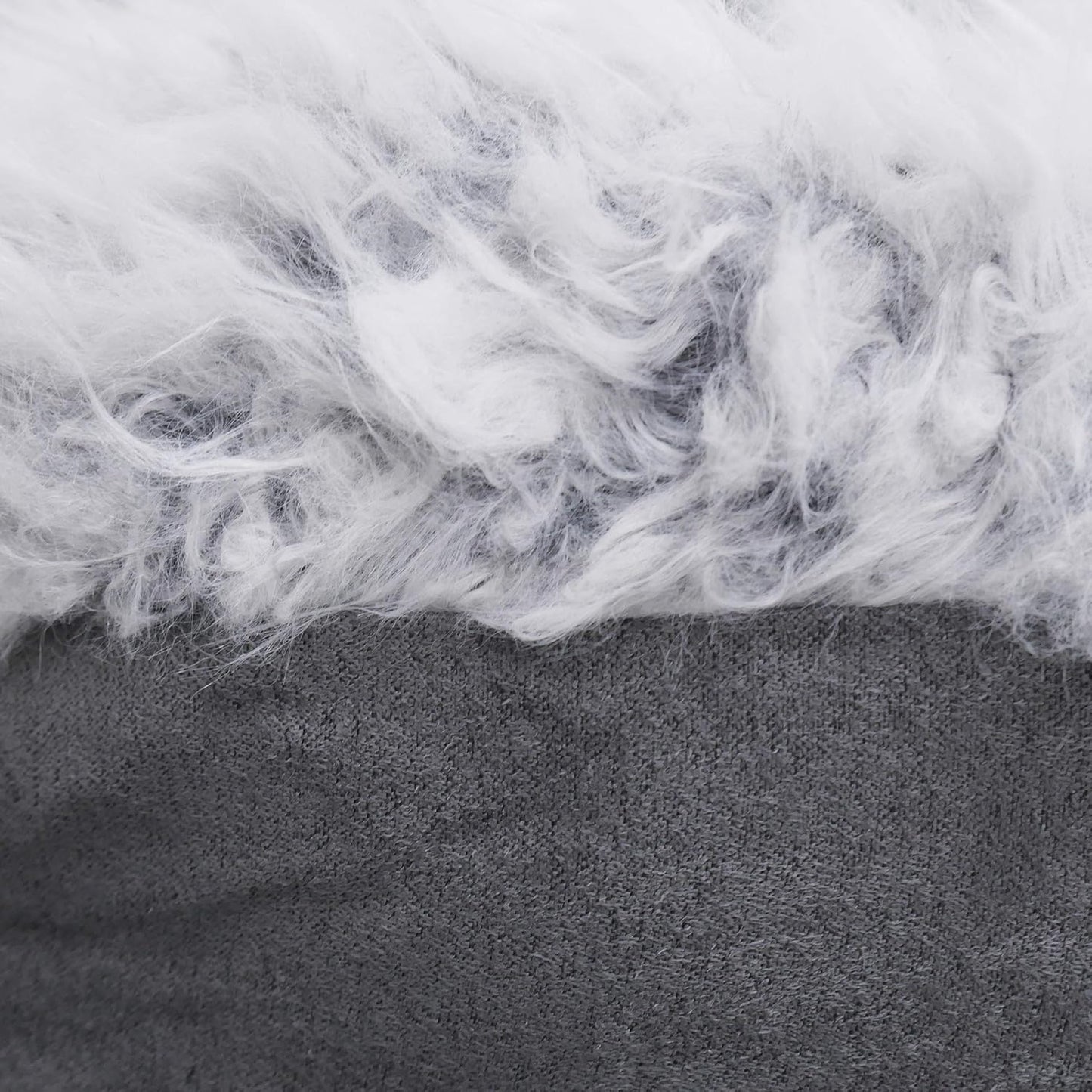 Rosewood Grey Lion Faux Suede Oval Dog Bed 25"
