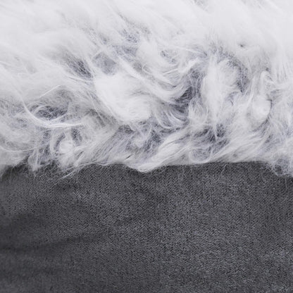 Rosewood Grey Lion Faux Suede Oval Dog Bed 25"