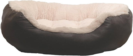 Rosewood Faux Leather Oval Bed 20"