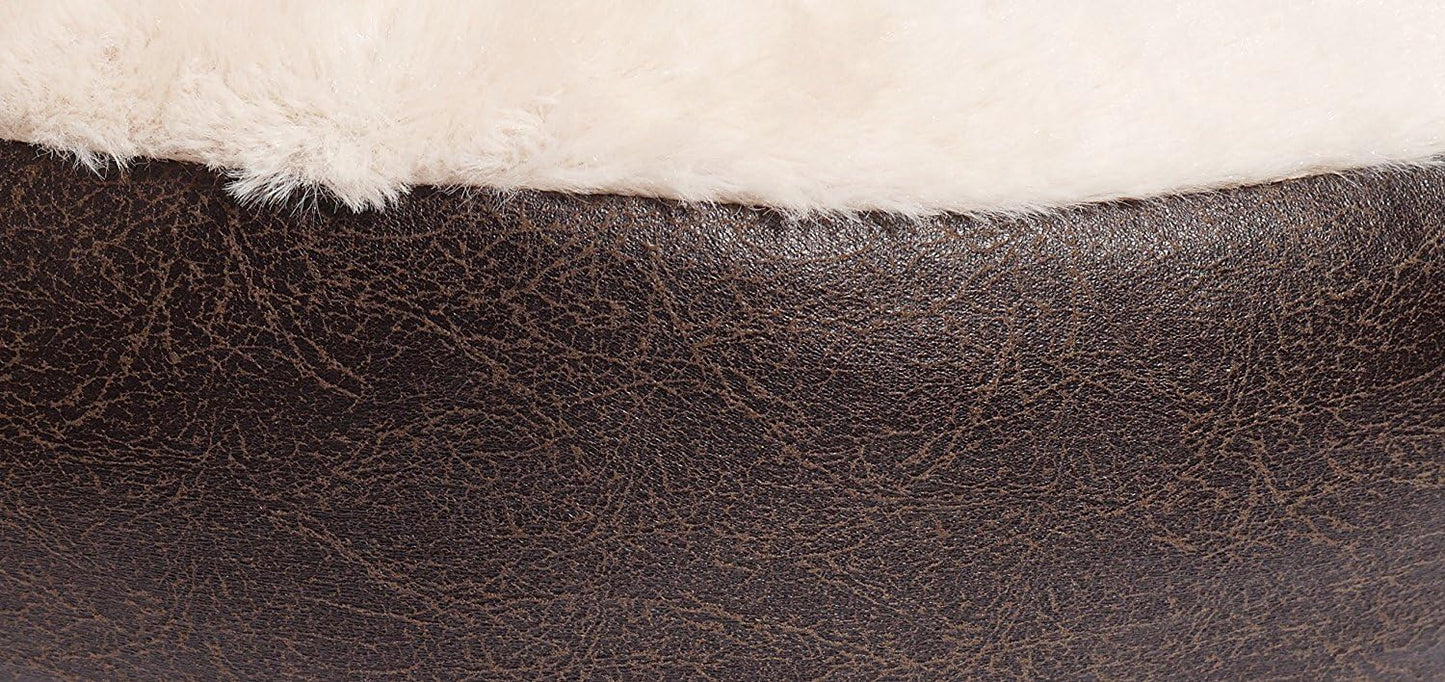 Rosewood Faux Leather Oval Bed 20"
