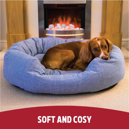 Rosewood 40 Winks Blue Sky Stripe Square Bed Small 50 x 42cm