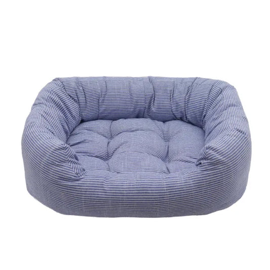 Rosewood 40 Winks Blue Sky Stripe Square Bed Small 50 x 42cm