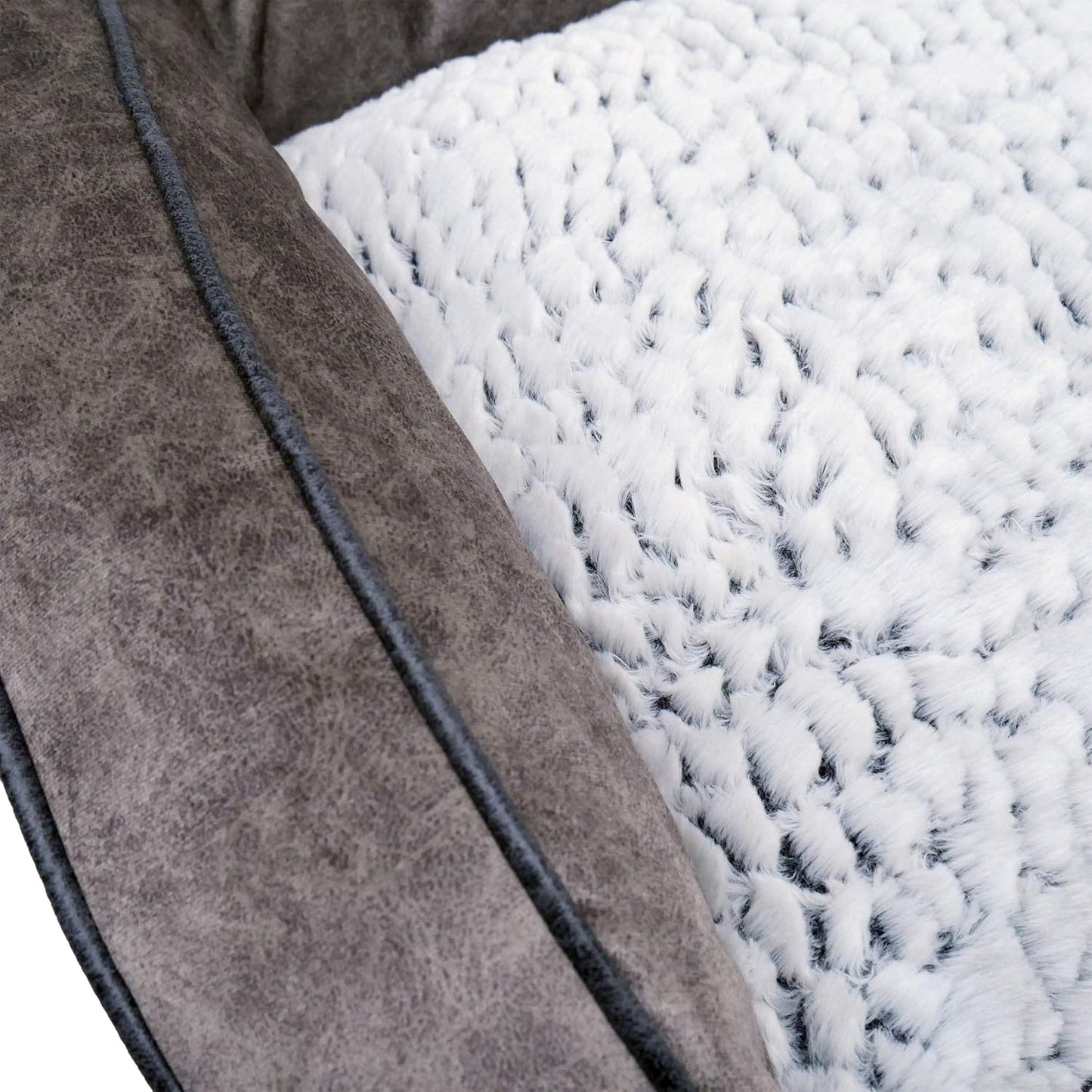 Rosewood Luxury Fleece Lined Plush Sofa Dog Bed 84cm