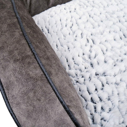 Rosewood Luxury Fleece Lined Plush Sofa Dog Bed 84cm