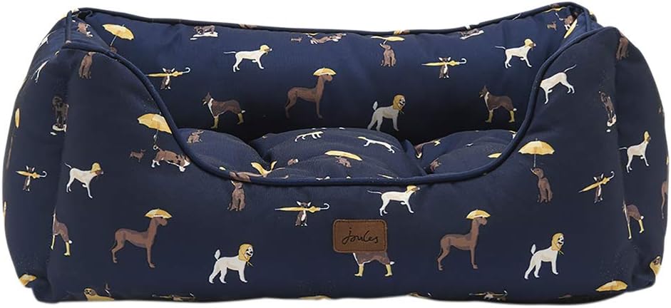 Joules Dog Print Box Bed Small