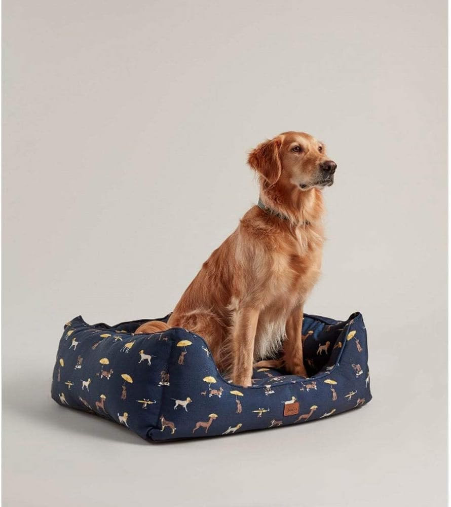 Joules Dog Print Box Bed Large