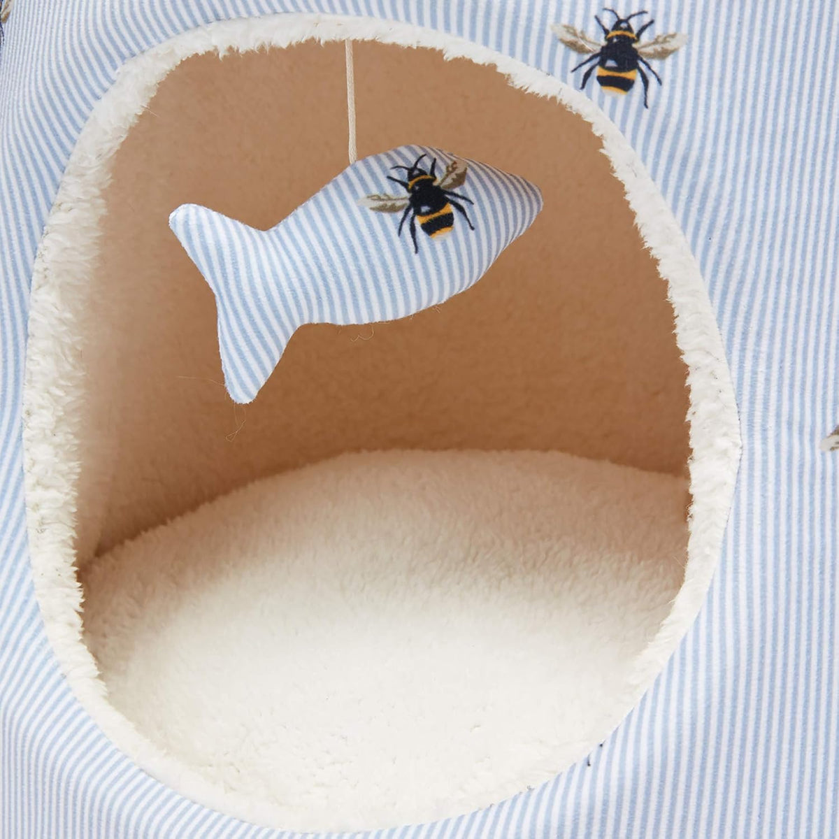 Joules Bee Ticking Hideaway Hooded Bed