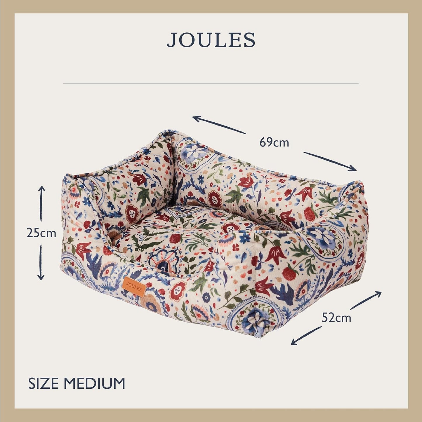 Joules Festival Floral Box Bed Medium