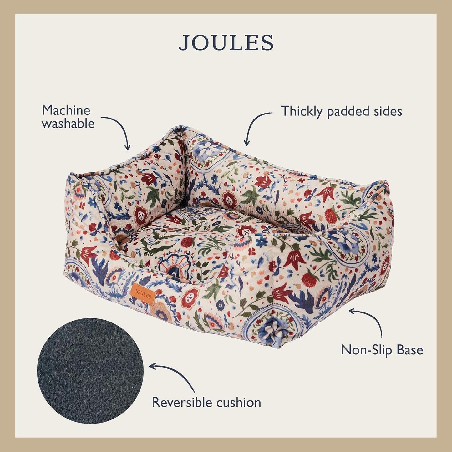 Joules Festival Floral Box Bed Large